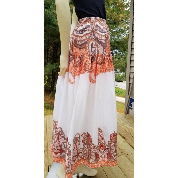 New Direction Paisley Boho Maxi Skirt,  M - Picture 4 of 5